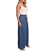 Petal & Pup Jenni Elastic Drawstring Waist Wide Leg Pull-On Denim Pants, Color:Denim - Image 3