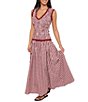 Petal & Pup Leabrook Gingham V-Neck Sleeveless Drop Waist Maxi Dress - Image 3