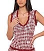 Petal & Pup Leabrook Gingham V-Neck Sleeveless Drop Waist Maxi Dress - Image 4