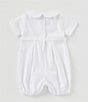 Color:White - Image 2 - Baby 3-12 Months Christening Romper & Bonnet Set