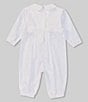 Color:White - Image 2 - Baby 3-24 Months Christening Pintuck Coverall & Bonnet