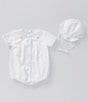 Color:White - Image 1 - Baby Boys Newborn-9 Months Short-Sleeve Baseball Bodysuit