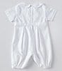 Color:White - Image 2 - Baby 12-24 Months Christening Romper & Bonnet Set