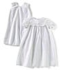 Color:White - Image 2 - Baby Girls 3-12 Months Eyelet Christening Gown