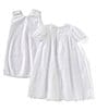 Color:White - Image 3 - Baby Girls 3-12 Months Eyelet Christening Gown