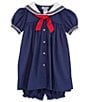 Color:Navy - Image 1 - Baby Girls 3-24 Months Nautical Sailor Dress