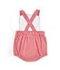 Color:Red - Image 2 - Baby Girls 3-9 Months Sleeveless Americana Flag-Embroidered Solid/Checked Bodysuit