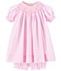 Color:Pink - Image 1 - Baby Girls 3-9 Months Smocked Gingham Dress