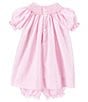 Color:Pink - Image 2 - Baby Girls 3-9 Months Smocked Gingham Dress