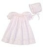 Color:Pink - Image 1 - Baby Girls Preemie-Newborn Smocked Dress