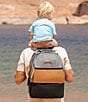 Color:Camel/Graphite - Image 5 - Colorblock Axis Canvas Backpack Diaper Bag
