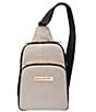 Petunia Pickle Bottom Criss Cross Sling Two Tone Bag, Color:Sand Black - Image 1