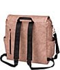 Color:Dusty Rose - Image 2 - Matte Leatherette Boxy Backpack Diaper Bag