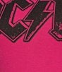 Color:Hot Pink - Image 5 - ACDC Smudge Graphic T-Shirt