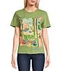 Color:Military Green - Image 1 - Matisse Open Window Graphic T-Shirt