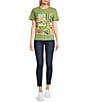 Color:Military Green - Image 3 - Matisse Open Window Graphic T-Shirt