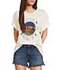 Philcos Pyramids Graphic Short Sleeve T-Shirt, Color:Off-White - Image 1