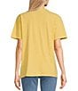 Color:Gold - Image 2 - Short Sleeves 73 Free Bird Oversized T-Shirt