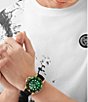 Philipp Plein Men's Chrome Surfer Analog Silicone Strap Watch - Image 4