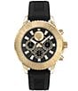 Philipp Plein Men's Glam Chronograph Metal Silicone Strap Watch, Color:Gold - Image 1
