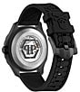 Color:Black - Image 2 - Men's Skeleton Spectre Automatic Solid Black Silicone Strap Watch