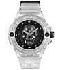 Color:Transparent - Image 1 - Men's The Kull Synthetic Quartz Analog Clear Silicone Strap Watch
