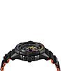 Color:Black - Image 2 - Men's The Skull Quartz Analog Rainbow Crystal Black Dial Black Silicone Strap Watch