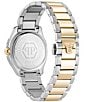 Color:Two Tone - Image 2 - Women's Spectre Crystal Quartz Analog Two Tone Stainless Steel Watch
