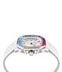 Color:White - Image 3 - Women's Spectre Crystal Quartz Analog White Silicone Strap Watch