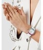 Color:White - Image 5 - Women's Spectre Crystal Quartz Analog White Silicone Strap Watch