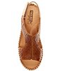 Pikolinos Aguadulce Leather Cut-out Perforated Platform Wedge Sandals - Image 5