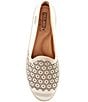 Color:Nata - Image 5 - Aguilas Leather Perforated Detail Slip-On Flats