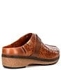 Color:Brandy - Image 3 - Granada Perforated Leather Clogs