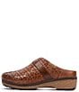Color:Brandy - Image 5 - Granada Perforated Leather Clogs