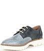 Color:Denim - Image 4 - Henares Perforated Two-Tone Oxfords
