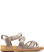 Color:Stone - Image 2 - Marazul W3F Leather Wedge Sandals
