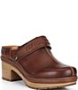 Pikolinos Sort Leather Clogs - Image 1