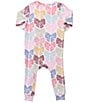 Pink Chicken Baby Girls Bright Multicolor Bow Romper - Image 2