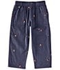 Pink Chicken Boys Jackson Horse Embroidered Canvas Pull On Pants - Image 1