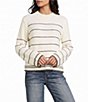 Pink Robin Striped Long Sleeve Sweater - Image 6