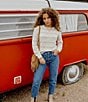 Pink Robin Striped Long Sleeve Sweater - Image 5