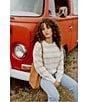 Pink Robin Striped Long Sleeve Sweater - Image 6