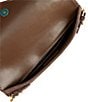 PINKO Flat Purse Suede Mini Turquoise Stud Shoulder Bag - Image 3