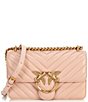 PINKO Mini Love Bag One Chevron Convertible Shoulder / Crossbody Bag, Color:PINK - Image 1