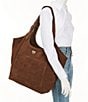 PINKO Suede Tote Bag - Image 4