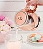 Color:Pink - Image 2 - Shelby Rose Gold Wrapped Teapot & Infuser