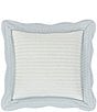 Color:French Blue - Image 1 - Amherst Channel Quilted Stitch Reversible Square Pillow