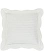 Color:White - Image 1 - Amherst Channel Quilted Stitch Reversible Square Pillow