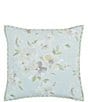 Color:Duck Egg - Image 1 - Cassia Quilt Collection 20#double; Square Floral Quilted Decorative Pillow