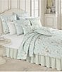 Color:Green/White - Image 1 - Cassia Quilt Collection Gingham Mint Green Ruffled Bed Skirt